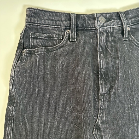 Abercrombie & Fitch Ultra High Rise Distressed Denim Mini Skirt Black Size 2 - Picture 5 of 10